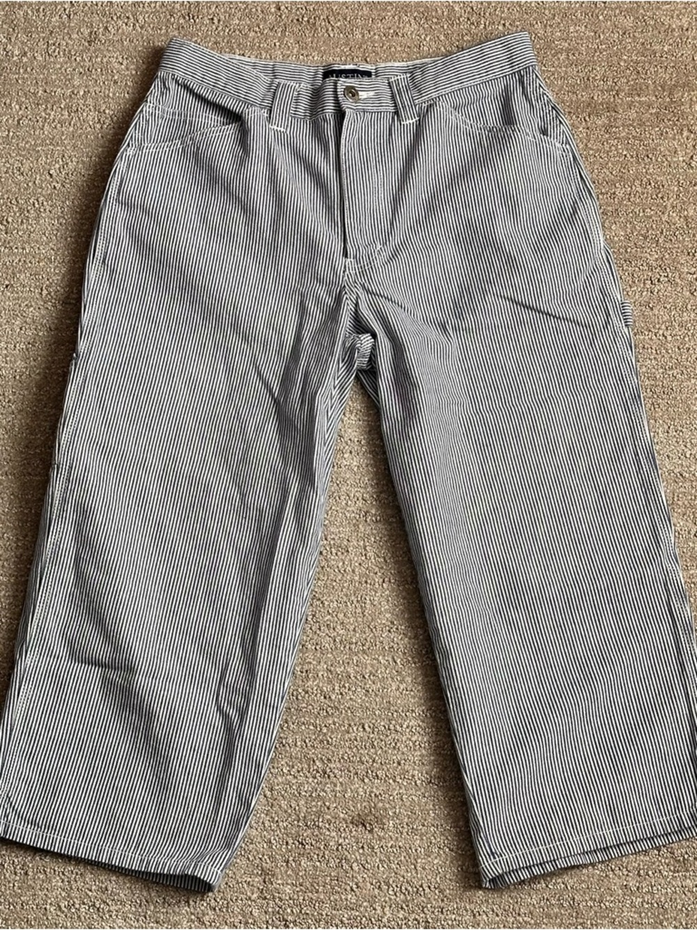 Austin Clothing Co. Men's Blue & White Striped Relaxed Jeans